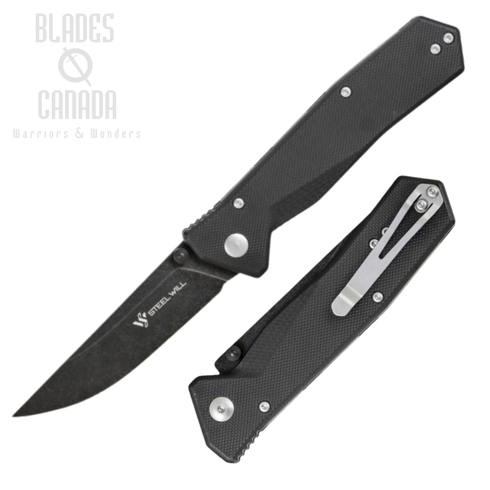 Steel Will Daitengu Folding Knife, D2 Black, G10 Black, F11-09